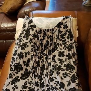 Black and Gray Floral Tank